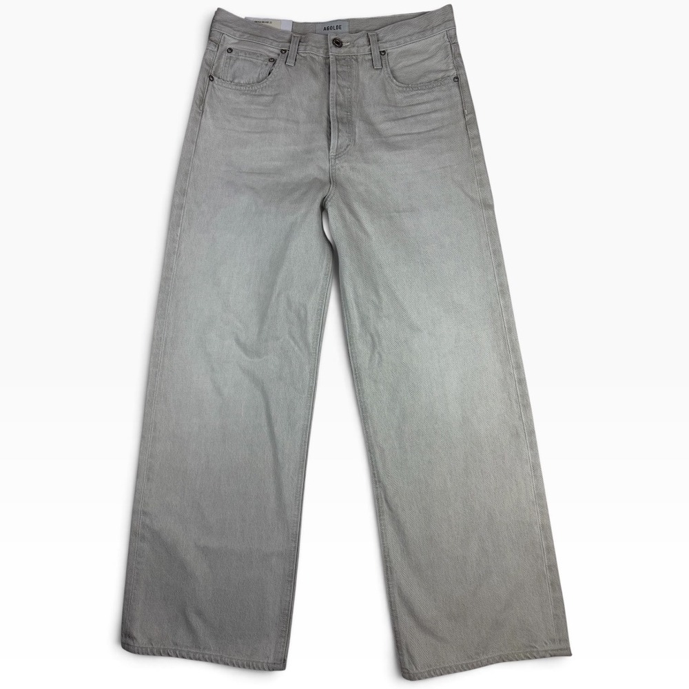 AGOLDE Ren Wide Leg Jeans 29 Putty Color High Rise Colina Wash Boho Chic Casual